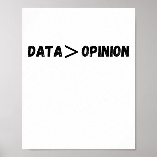 Daten sind größer als Meinungskleber Poster (Vorne)