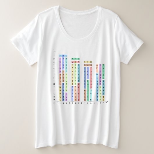 Daten sind meine Liebe - Analysten und Datenwissen Große Größe T-Shirt (Design vorne)