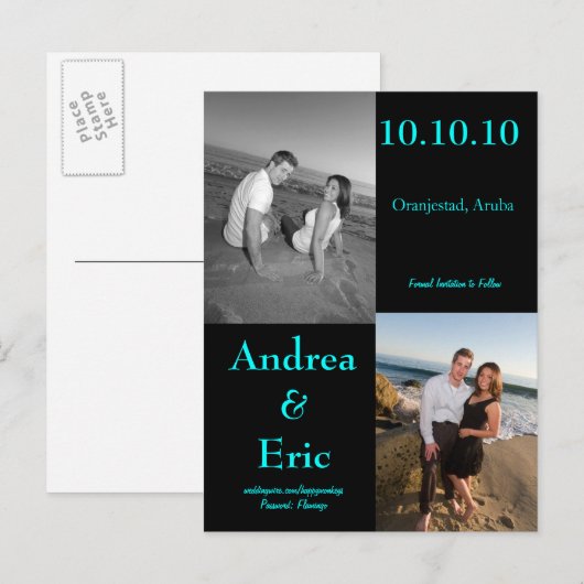 Daten speichern ankündigungspostkarte (Vorne/Hinten)