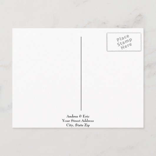 Daten speichern ankündigungspostkarte (Rückseite)