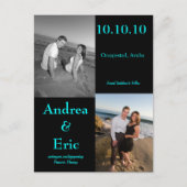 Daten speichern ankündigungspostkarte (Vorderseite)