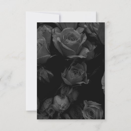 Daten speichern - B&W-Rose Einladung (Rückseite)