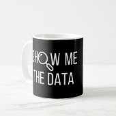 Daten, Statistiken, Informatik anzeigen Kaffeetasse (Vorderseite Links)