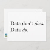 Daten tun das nicht, Daten tun es | Daten sind plu Postkarte (Vorne/Hinten)