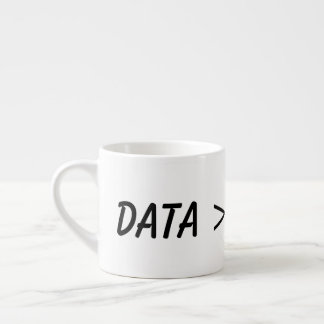 Daten vor Meinung, Wissenschaft Espressotasse