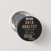 Datenanalyst Button (Vorne & Hinten)
