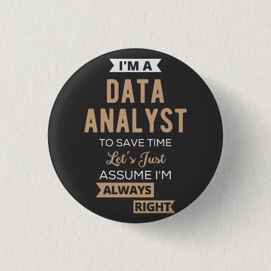 Datenanalyst Button (Vorderseite)