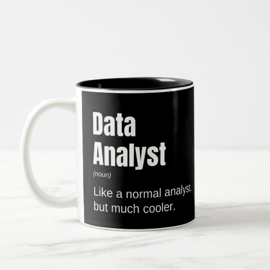 Datenanalyst Funny Cool Analyst Sprichwort Zweifarbige Tasse (Links)