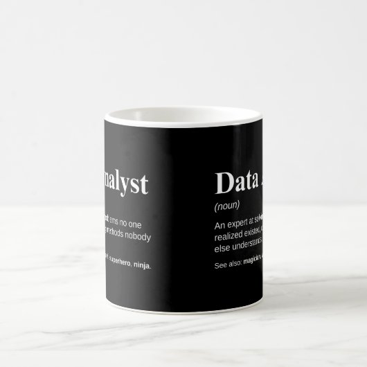 Datenanalyst Funny Data Definition Kaffeetasse (Mittel)