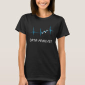 Datenanalyst Heartbeat Ekg Pulswissenschaftsanalys T-Shirt (Vorderseite)
