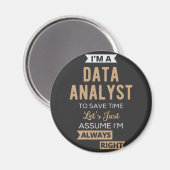 Datenanalyst Magnet (Vorderseite/Rückseite)