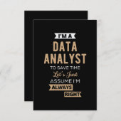 Datenanalyst Mitteilungskarte (Vorne/Hinten)