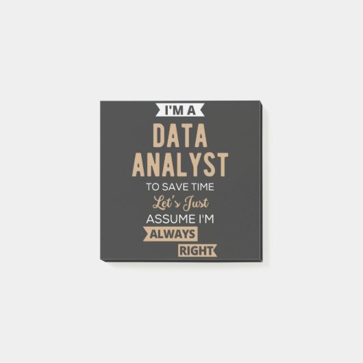 Datenanalyst Post-it Klebezettel (Vorderseite)