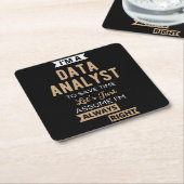 Datenanalyst Rechteckiger Pappuntersetzer (angewinkelt)