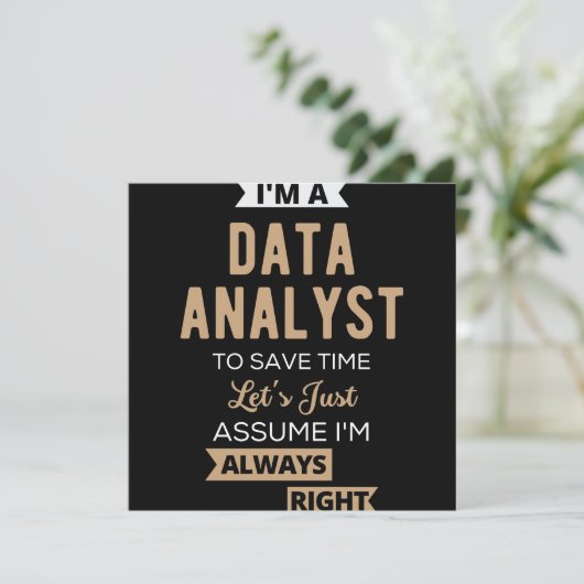 Datenanalyst Save The Date (Stehend Vorderseite)