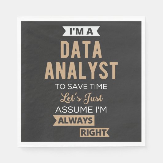 Datenanalyst Serviette (Vorderseite)
