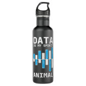Datenanalyst Spirit Animal Data Scientist Software Edelstahlflasche (Vorderseite)