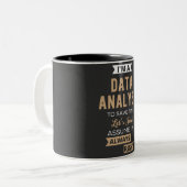 Datenanalyst Zweifarbige Tasse (Vorderseite Links)