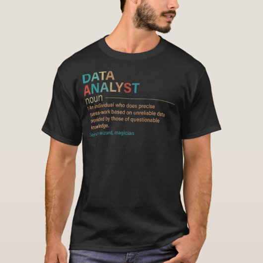 Datenanalytiker Definition Datenwissenschaftler Vi T-Shirt (Vorderseite)