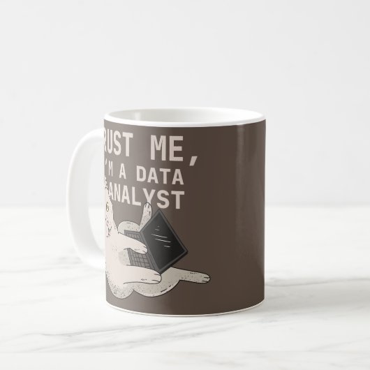 Datenanalytiker Funny Cat Data Analysis Science Kaffeetasse (Vorderseite Links)