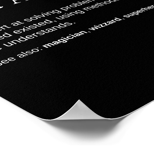 Datenanalytiker Funny Definition Poster (Ecke)