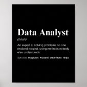 Datenanalytiker Funny Definition Poster (Vorne)