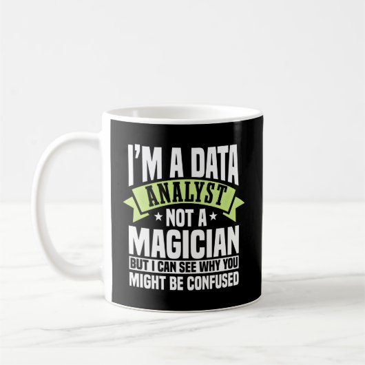 Datenanalytiker, kein Magier-Statistiker Kaffeetasse (Links)