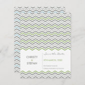 DATENANKÜNDIGUNGEN SPEICHERN: Zickzack 1 4 Save The Date (Vorne/Hinten)