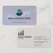 Datenbalkendiagramm | Krypto | Finanzmarkt Visitenkarte (Vorne/Hinten)
