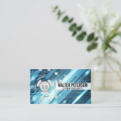 Datenbank | Network Tech Background Visitenkarte (Stehend Vorderseite)