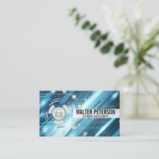 Datenbank | Network Tech Background Visitenkarte (Stehend Vorderseite)