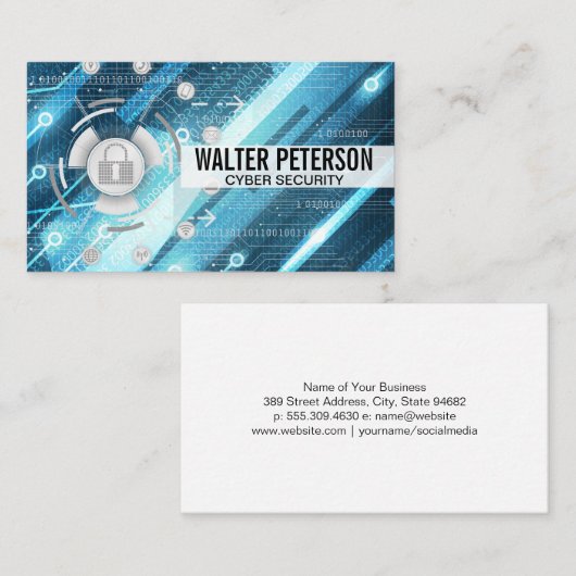 Datenbank | Network Tech Background Visitenkarte (Vorne/Hinten)