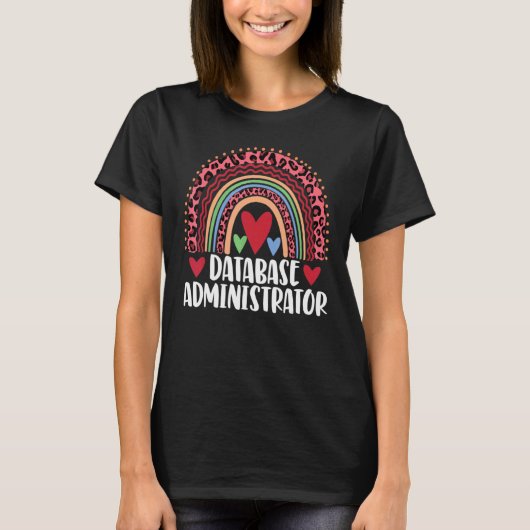 Datenbankadministrator Rainbow Leopard Rainbow Lo T-Shirt (Vorderseite)