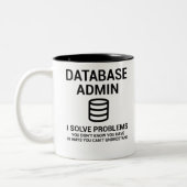 Datenbankadministrator Zweifarbige Tasse (Links)