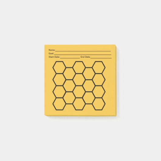 Datenblatt zur Verfolgung von Honeycomb-Zielen Post-it Klebezettel (Vorderseite)