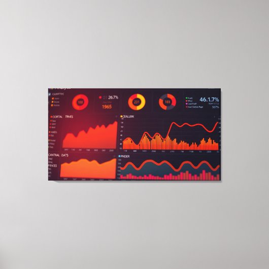 Datendiagramm Leinwanddruck (Vorderseite)