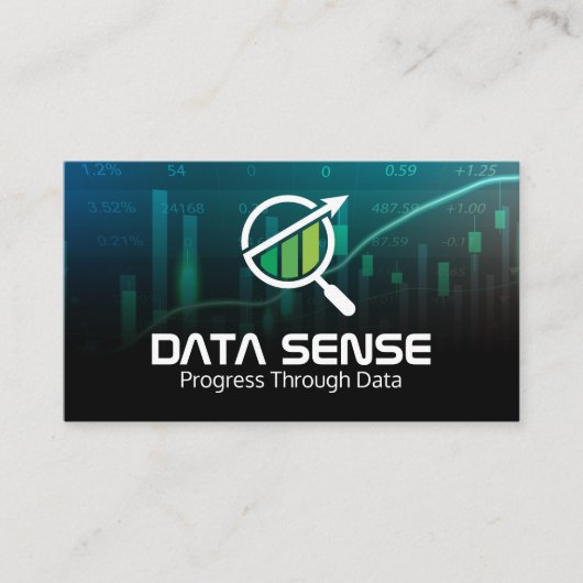 Datendiagramme | Analyse-Logo Visitenkarte (Vorderseite)
