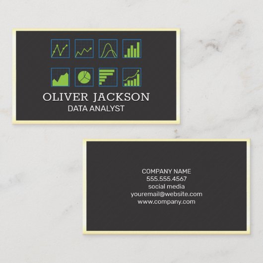 Datendiagramme | Analyst Visitenkarte (Vorne/Hinten)