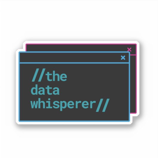 Datenflüsterer Aufkleber (Vorderseite)