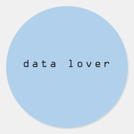 Datenfreund, I-Liebe Runder Aufkleber (Vorderseite)