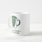 Datenleck und Kaffee Lustiger Cybersicherheits-IT- Kaffeetasse (Vorderseite Links)