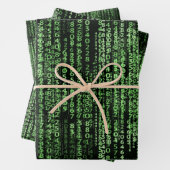 Datenmuster für Computerprogramme Geschenkpapier Set (Beispiel)