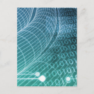 Datennetz Postkarte