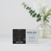 Datennetz | Sicherheit | Coder | IT Visitenkarte (Stehend Vorderseite)