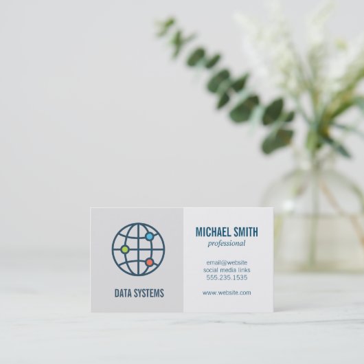 Datennetz | Sicherheitssysteme | IT Visitenkarte (Stehend Vorderseite)