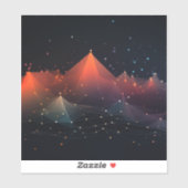 Datenpunkte mit schwarzen Spitzen Aufkleber (Blatt)