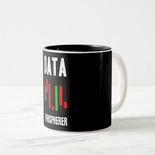 Datenquisperer-Datenanalyst Datenbestand Zweifarbige Tasse (VorderseiteRechts)