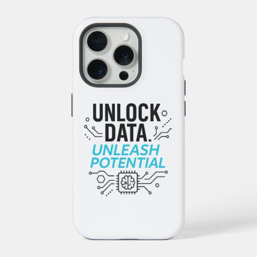 Datenrevolution: Abstrakte KI-Potenzialmatrix Tech iPhone Hülle (Rückseite)