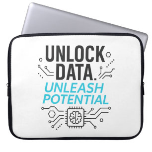 Datenrevolution: Abstrakte KI-Potenzialmatrix Tech Laptopschutzhülle
