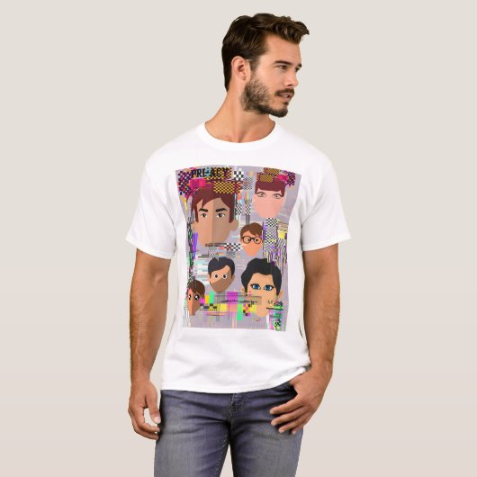 Datenschutz Anti-AI-Facial Recognition Shirt (Vorne ganz)